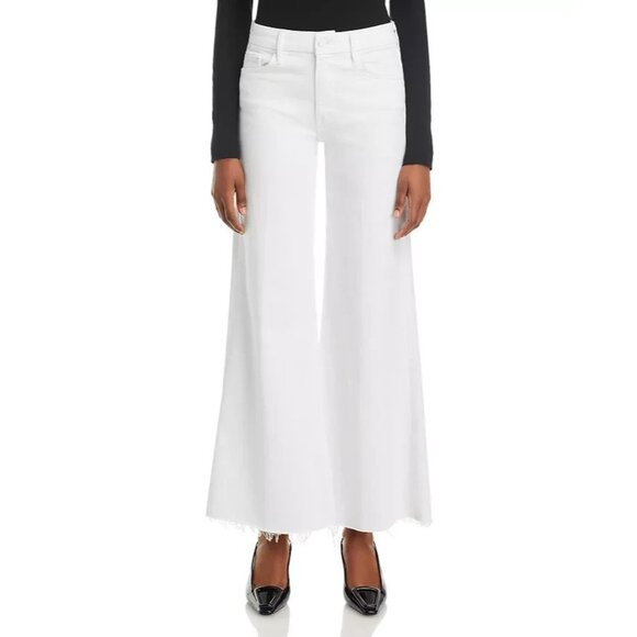 Mother The Roller Fray Jeans Women's 27 Fairest Of Them All High Rise Wide Leg - Picture 7 of 15